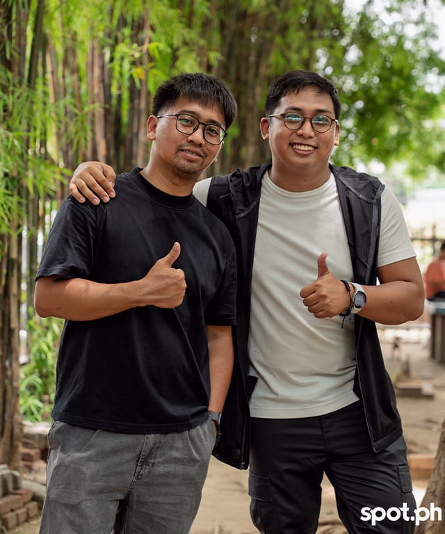 Volunteers Aldrich Cansino (left) and Rajee Florido (right) designed the first-ever Tondo Literary Tour